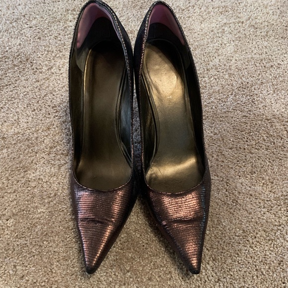 Nine West Shoes - Nine West Brown Sparkly Metallic Heels